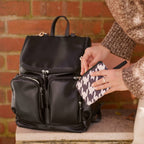 Signature Backpack - Black Dimple Vegan Leather