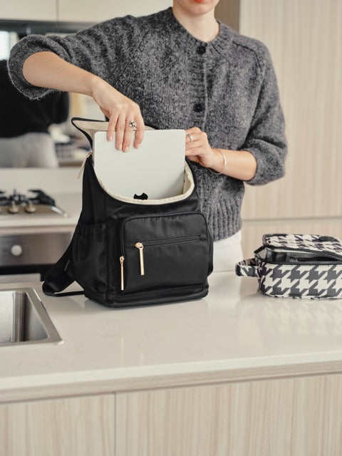 Mini Signature Backpack - Black Nylon