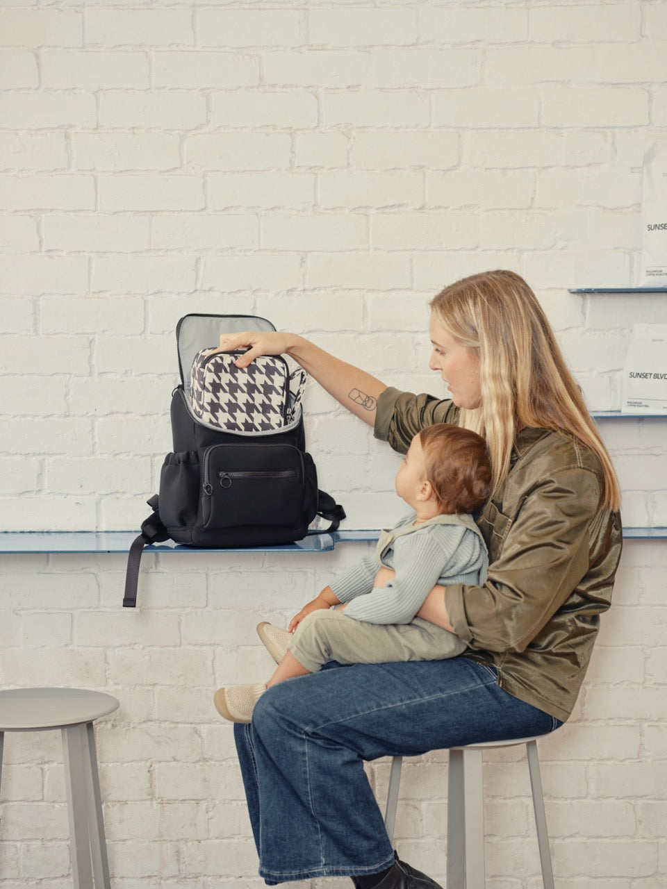 Mini Signature Backpack - Black Neoprene