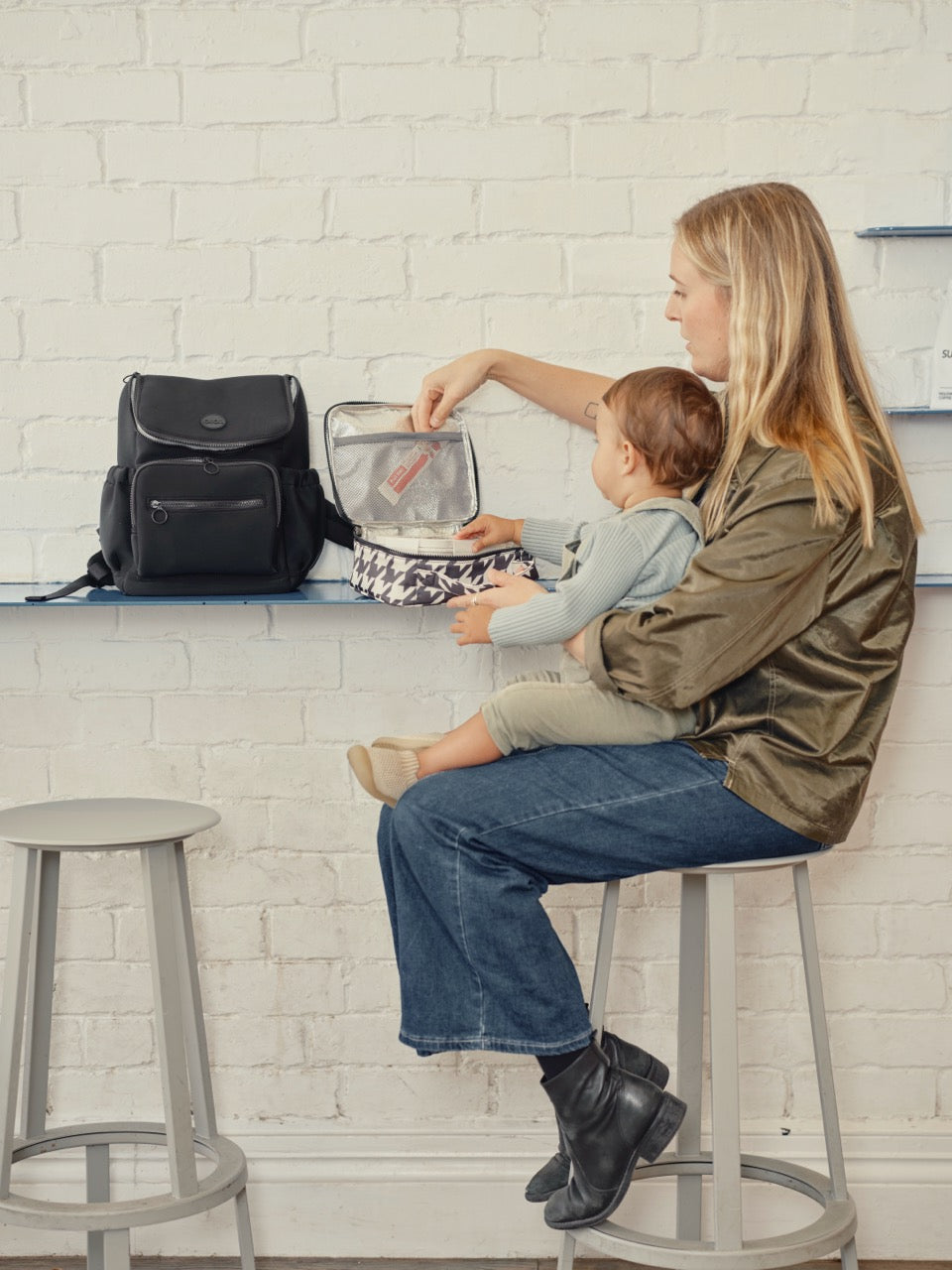 Mini Signature Backpack - Black Neoprene