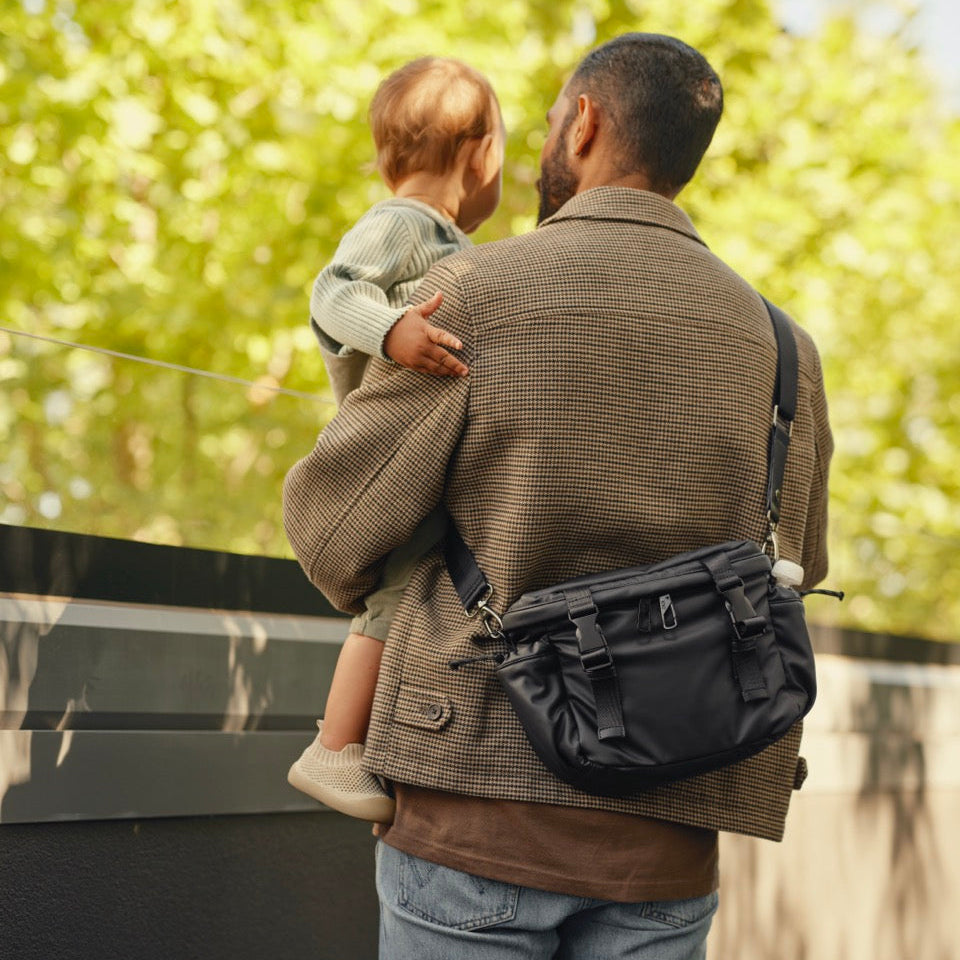 Traveller Stroller and Pram Organiser/Caddy - Black Weatherproof