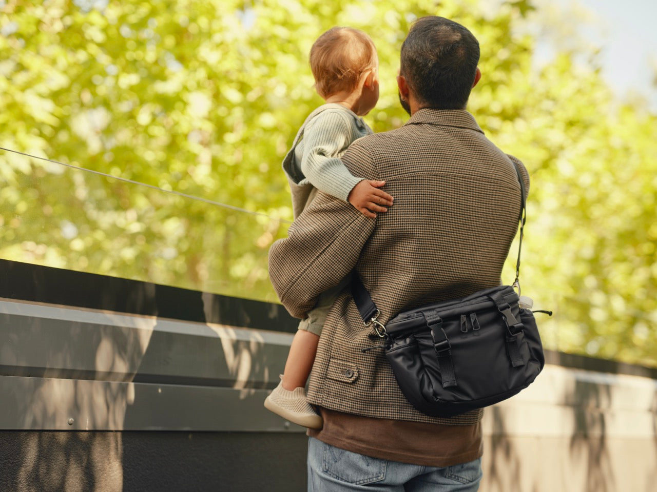 Traveller Stroller and Pram Organiser/Caddy - Black Weatherproof