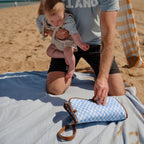 Diaper Changing Mat Clutch -  Blue Check