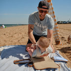 Diaper Changing Mat Clutch -  Blue Check
