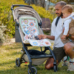 Reversible Stroller Liner -  Sunburst/Green Check