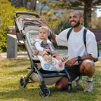 Reversible Stroller Liner -  Sunburst/Green Check