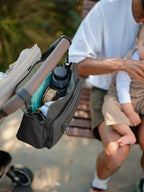 Multitasker Stroller and Pram Organisaer/Caddy - Black Weatherproof
