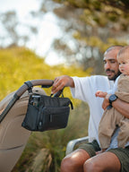 Multitasker Stroller and Pram Organisaer/Caddy - Black Weatherproof
