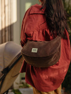 Luna Crossbody - Chocolate Brown Corduroy OiOi