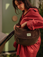 Luna Crossbody - Chocolate Brown Corduroy OiOi