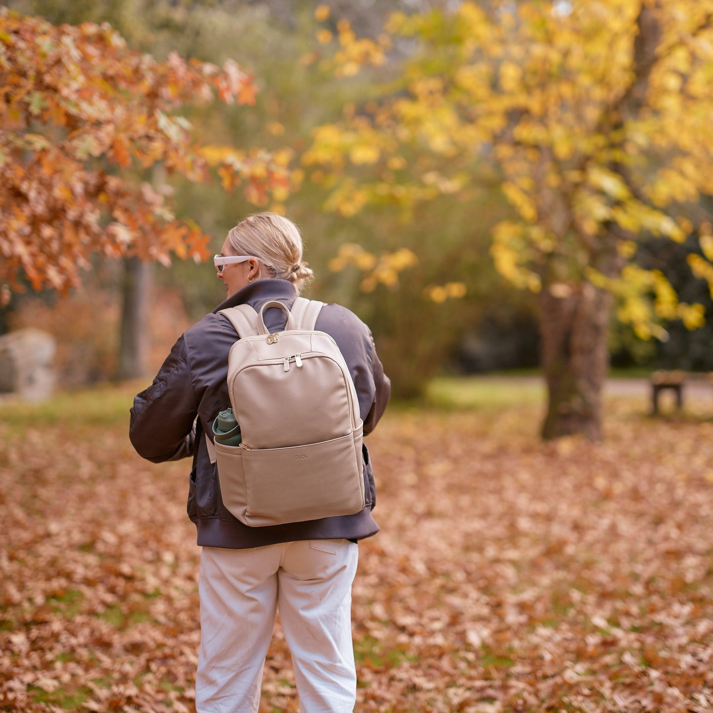 Multitasker Diaper Backpack - Oat Vegan Leather