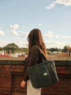 Everyday Tote - Moss Green Corduroy OiOi