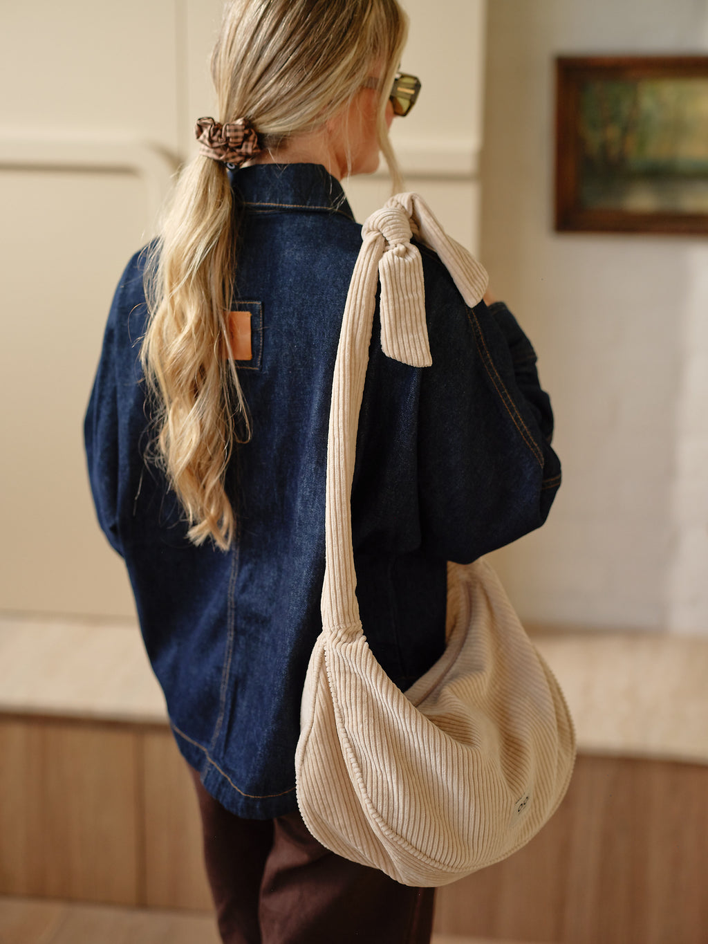 Luna Crossbody - Cream Corduroy OiOi