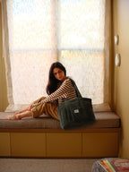 Everyday Tote - Moss Green Corduroy OiOi