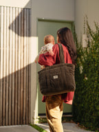 Everyday Tote - Chocolate Brown Corduroy OiOi
