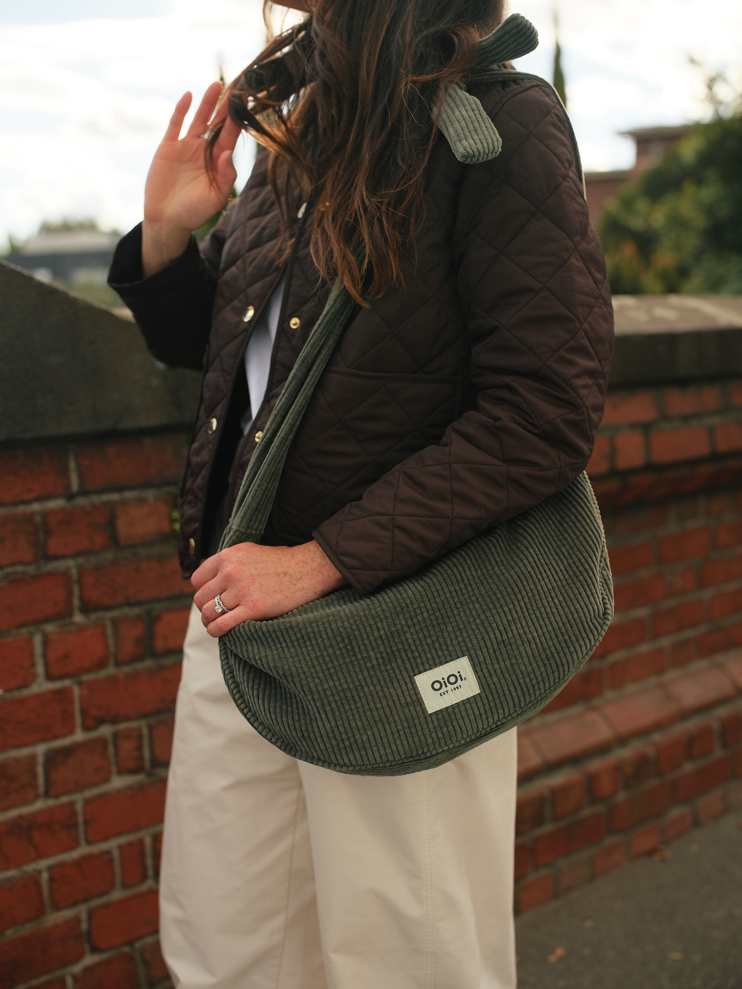 Luna Crossbody - Moss Green Corduroy OiOi