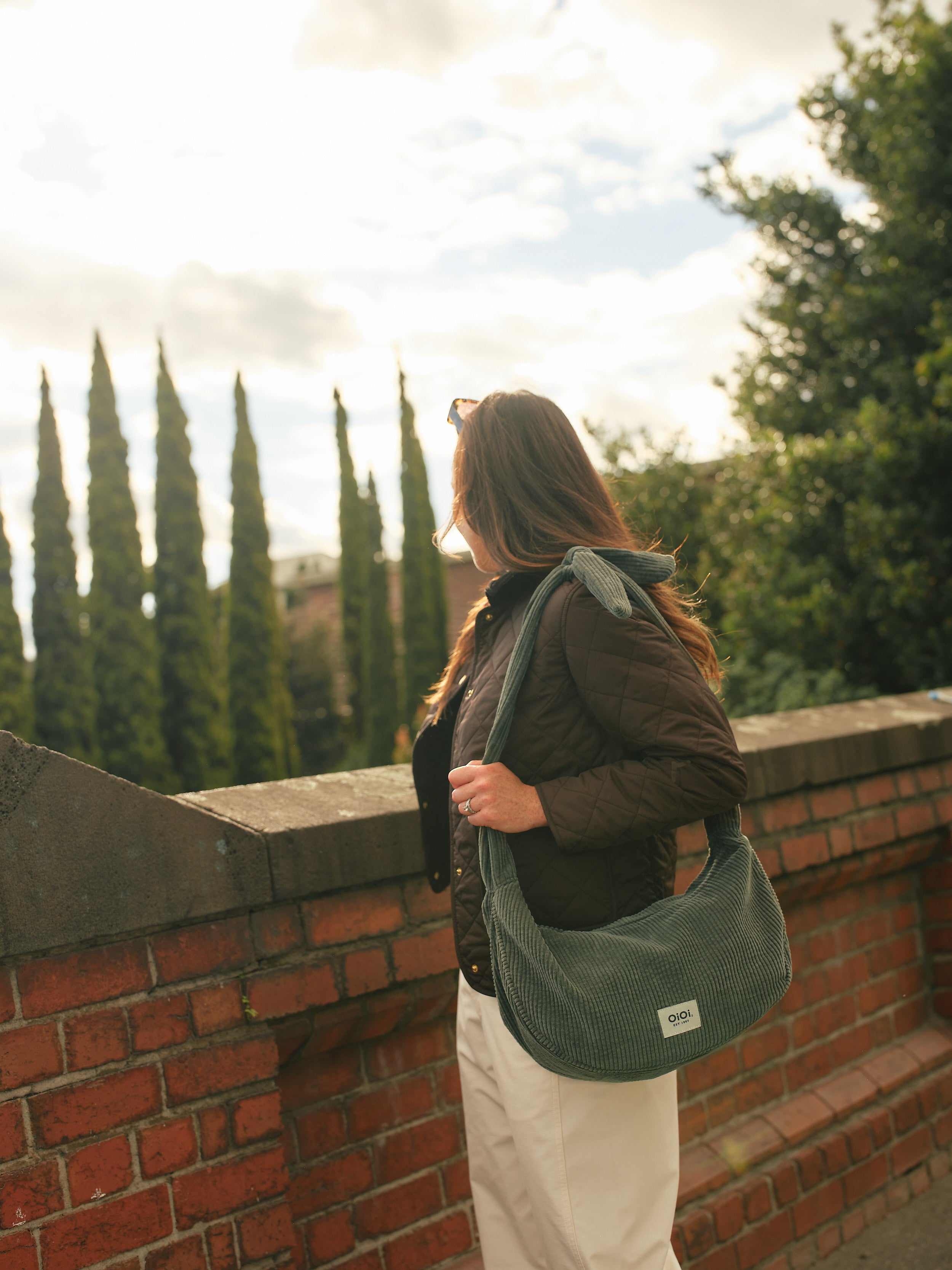 Luna Crossbody - Moss Green Corduroy OiOi