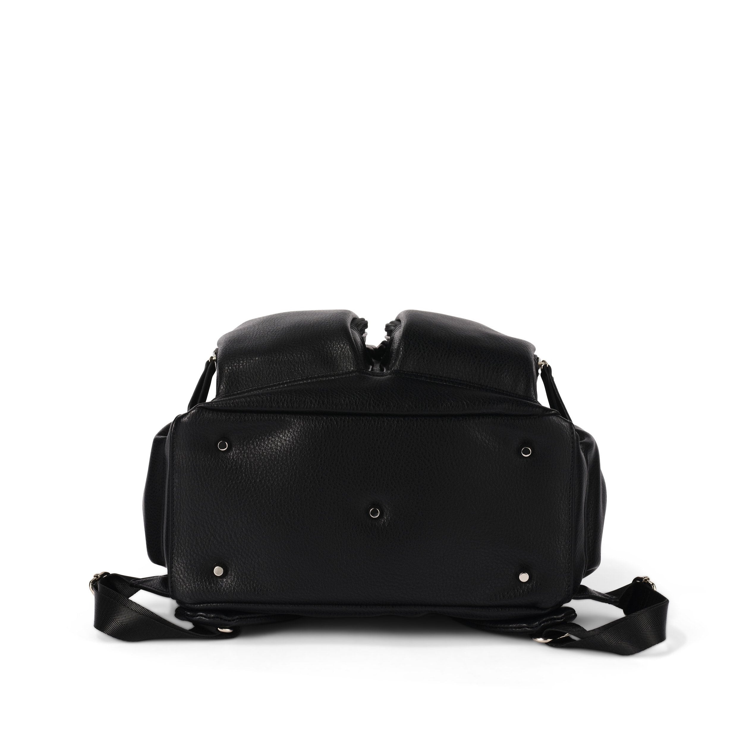 Signature Diaper Backpack - Black Dimple Vegan Leather