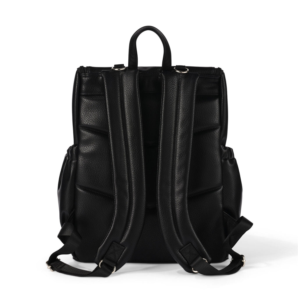 Signature Diaper Backpack - Black Dimple Vegan Leather