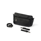 Multitasker Stroller and Pram Organiser/Caddy - Black Vegan Leather