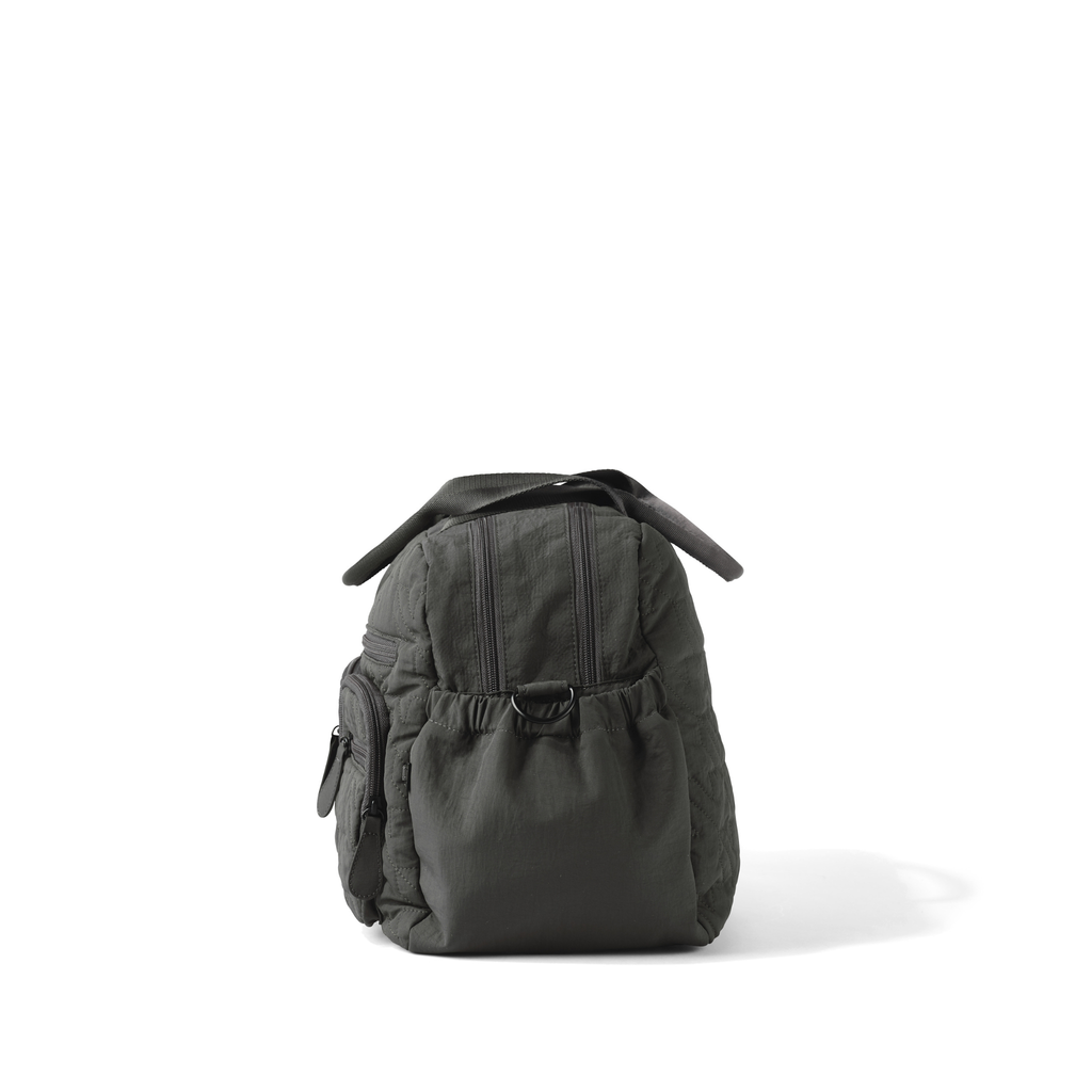 Carry All Bag - Olive Houndstooth Quilted Nylon