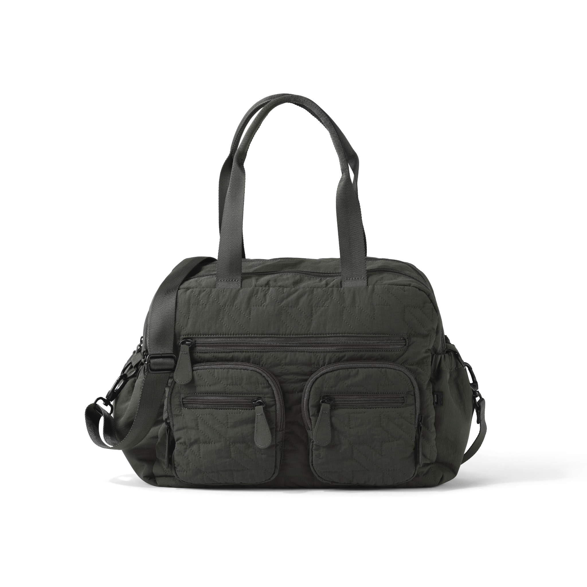 Carry All Bag - Olive Houndstooth Quilted Nylon