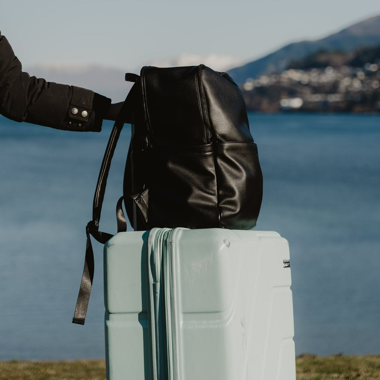 Multitasker Diaper Backpack - Black Vegan Leather