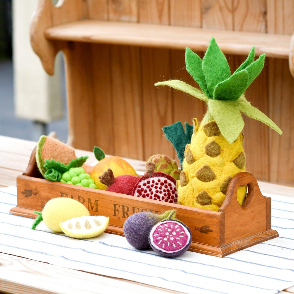 Felt Vegetables and Fruits Set - 12 pieces