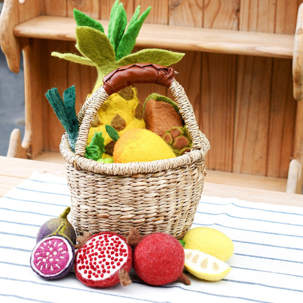 Felt Vegetables and Fruits Set - 12 pieces