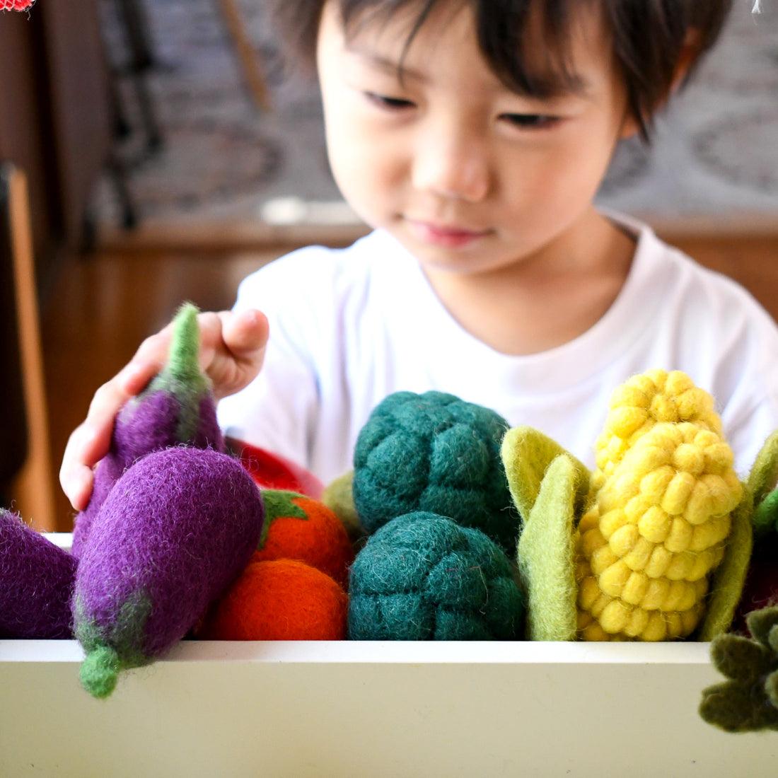 Felt Vegetables and Fruits Set - 11 pieces