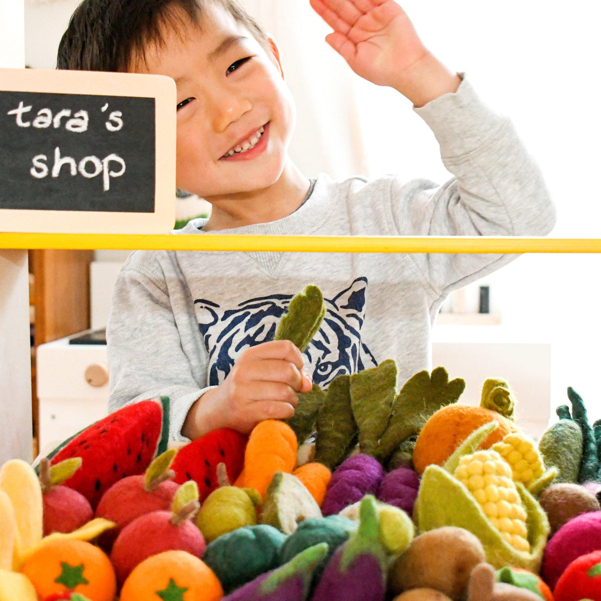 Felt Vegetables and Fruits Set - 11 pieces