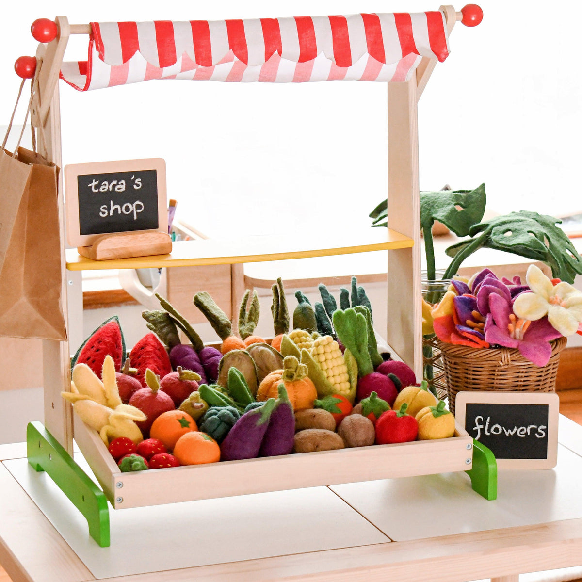 Felt Vegetables and Fruits Set - 11 pieces