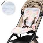 Reversible Stroller Liner -  Seashells/Stripe