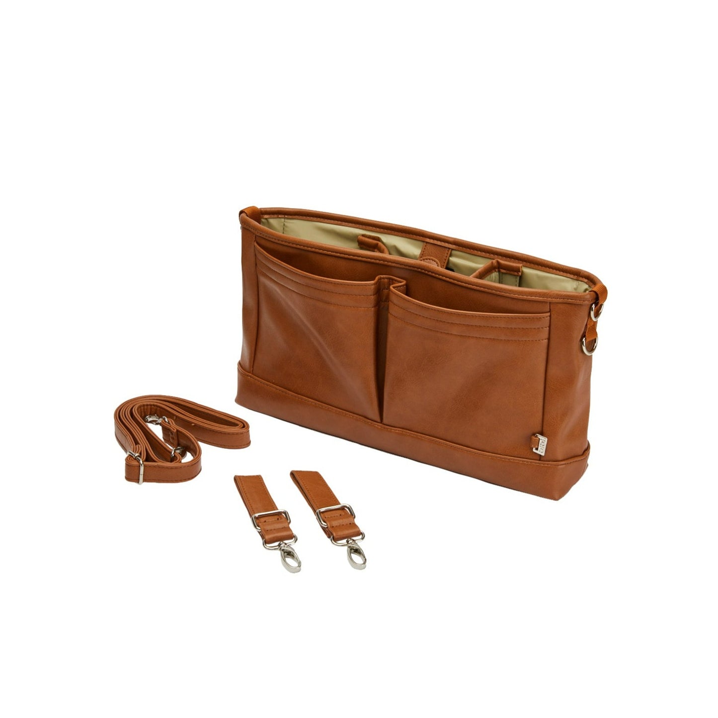 Signature Stroller and Pram Organiser/Caddy - Tan Vegan Leather