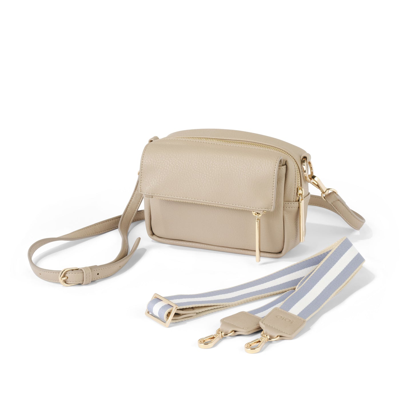 Playground Cross-Body Bag - Oat Dimple Vegan Leather