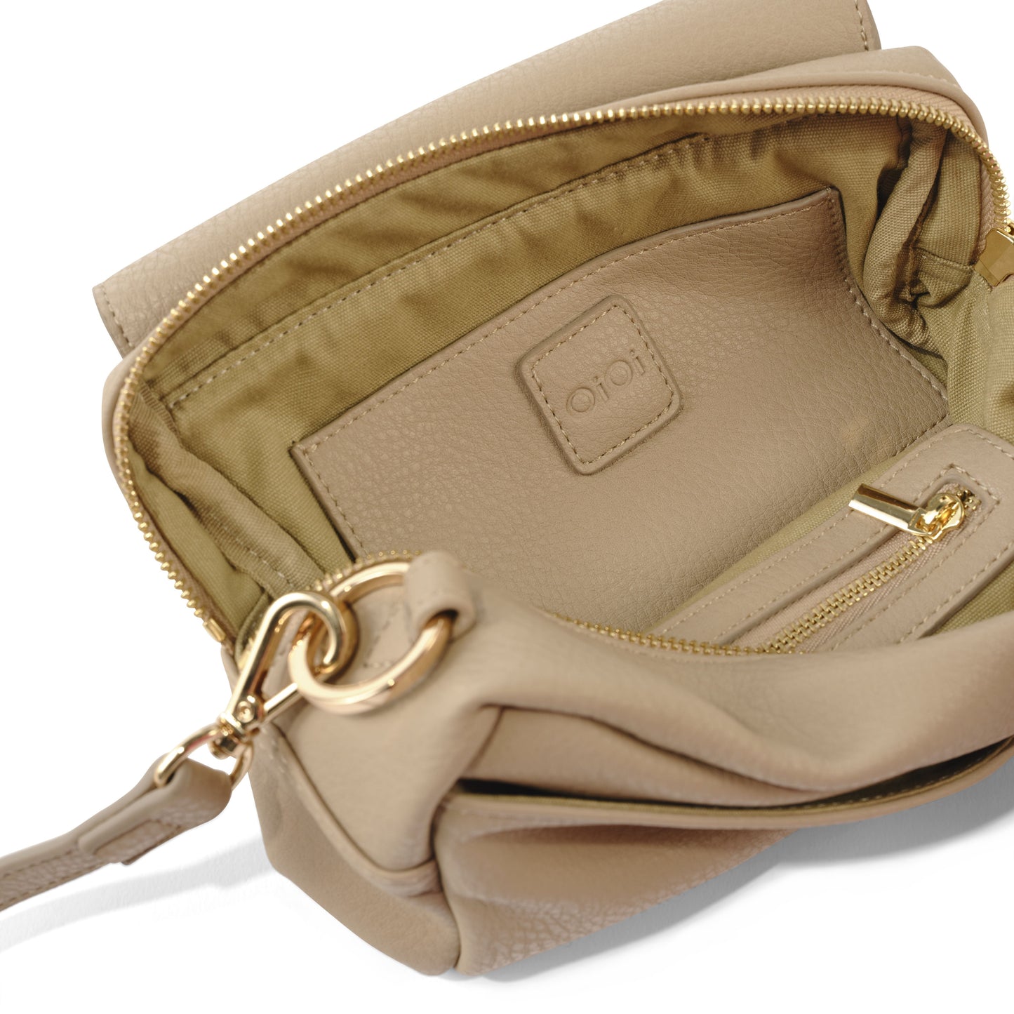 Playground Cross-Body Bag - Oat Dimple Vegan Leather