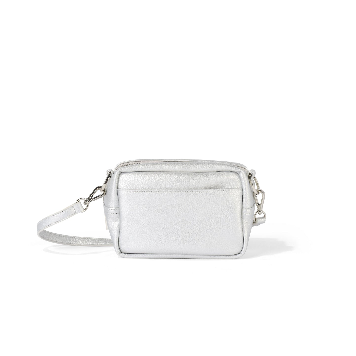 Playground Cross-Body Bag - Silver Dimple Vegan Leather