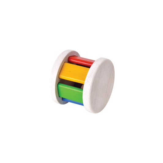 Roller with wooden ball inside, makes sound. Great for sensory and music development!