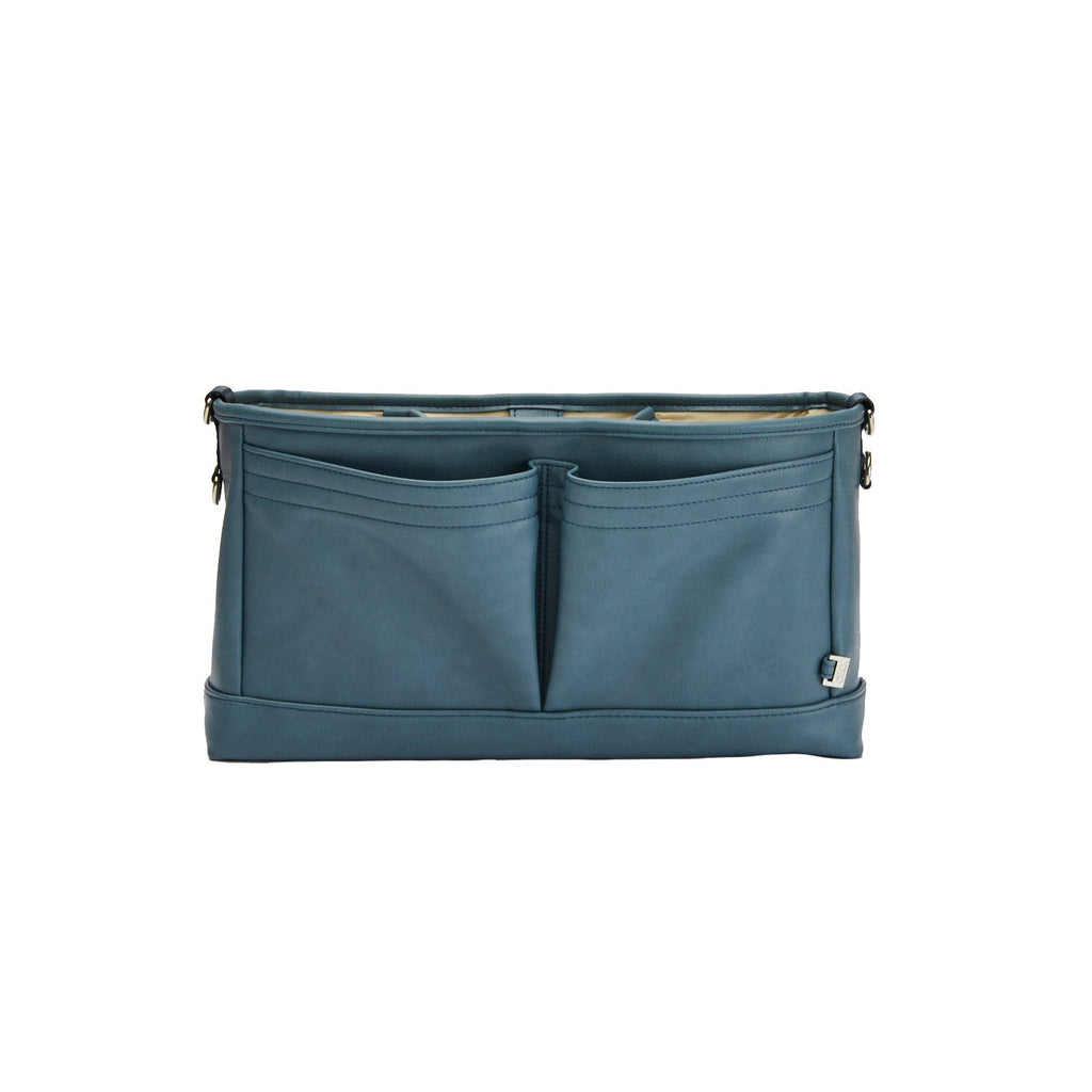 Signature Stroller and Pram Organiser/Caddy - Stone Blue Vegan Leather
