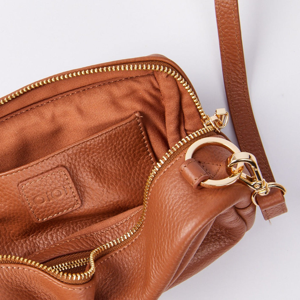 Playground Cross-Body Bag - Terracotta Genuine Leather