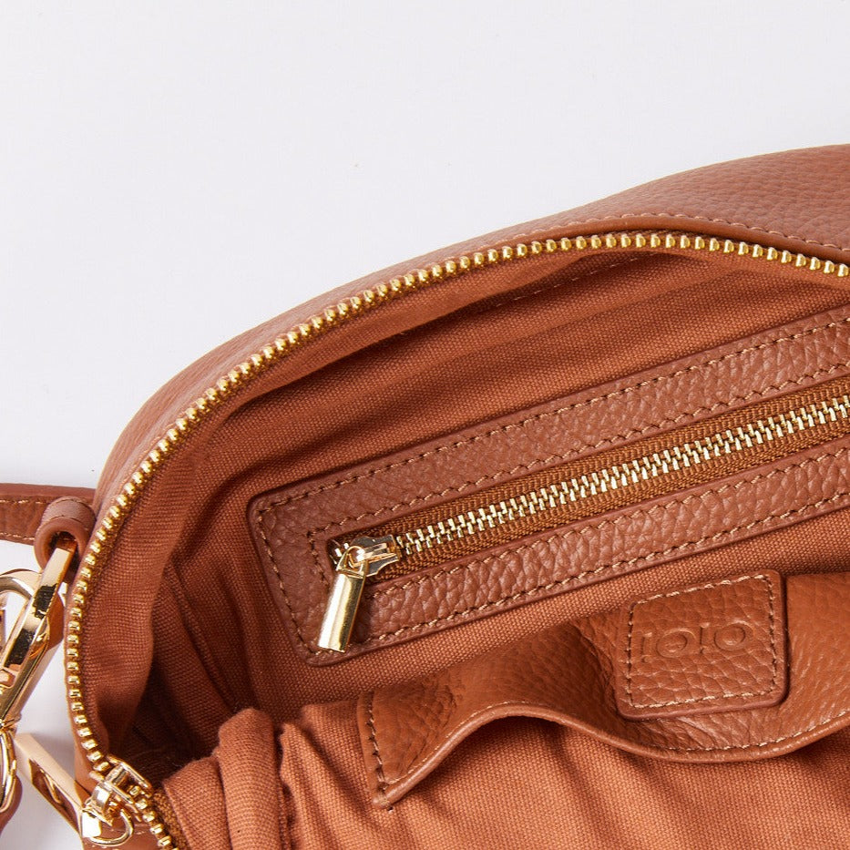 Playground Cross-Body Bag - Terracotta Genuine Leather